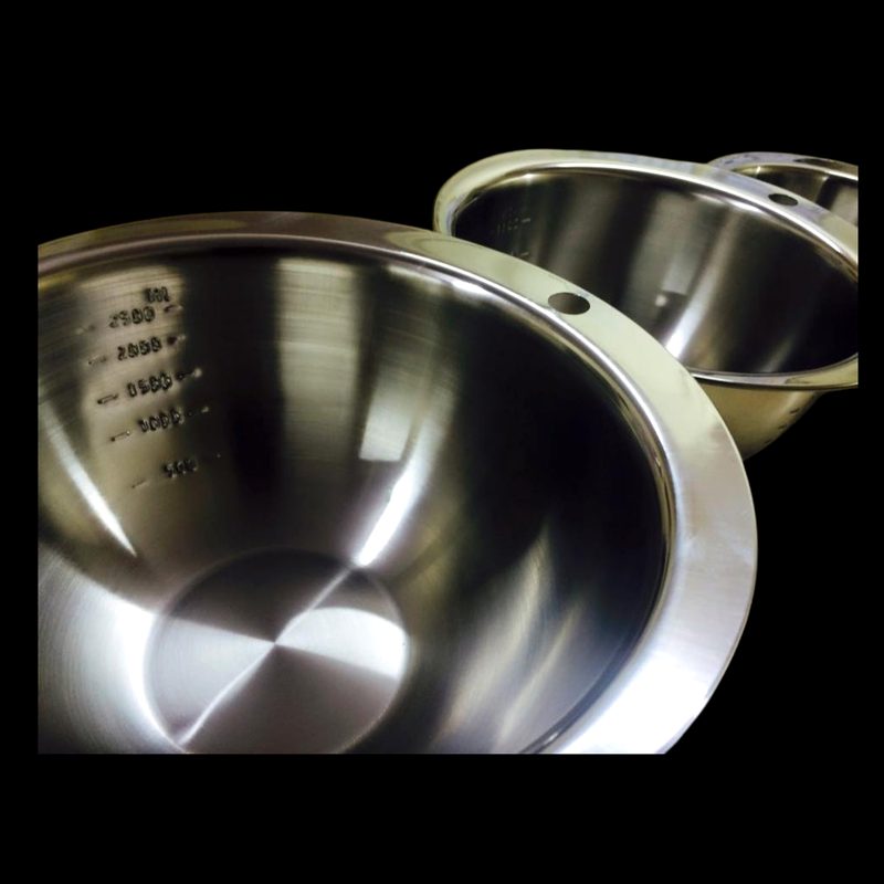 Stainless steel measuring bowls — bakery and kitchen supply